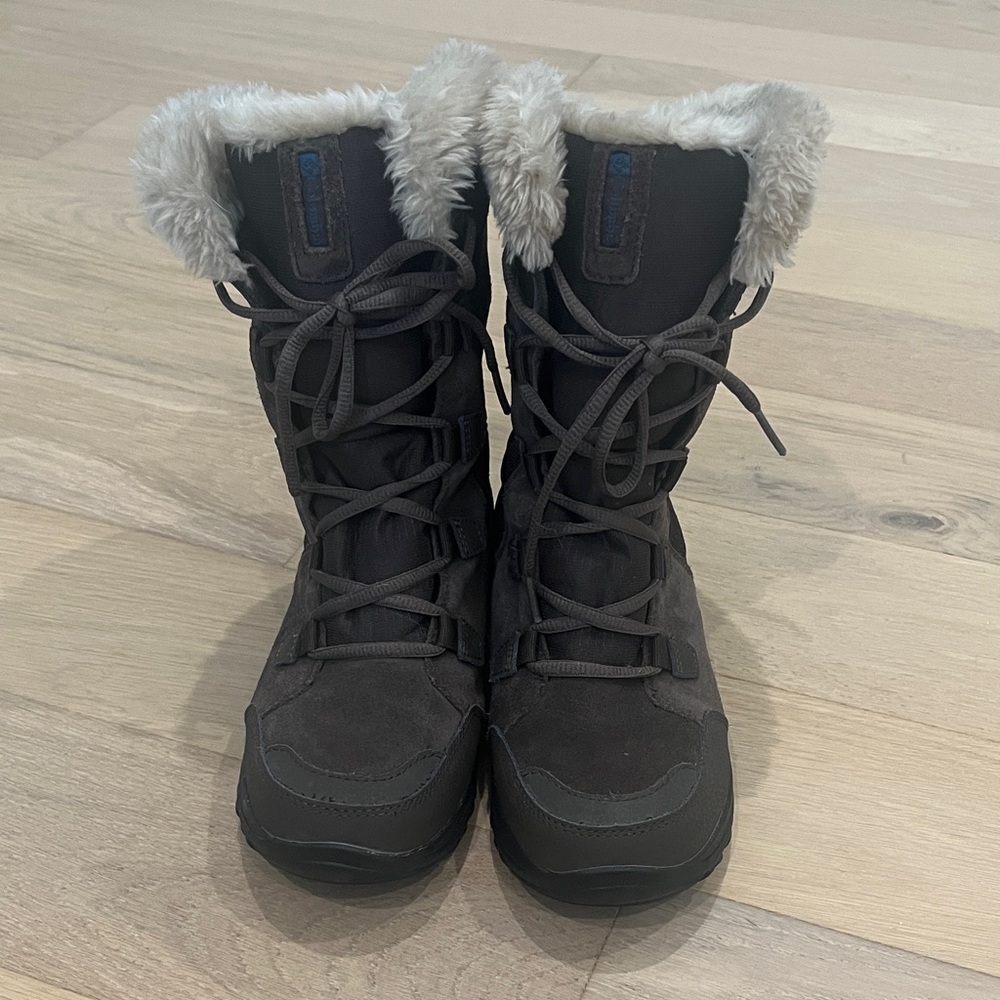 Columbia Gray Fur-Trimmed Winter Boots
